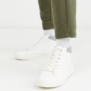 Topman High Top Chukka Sneaker in White